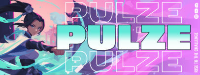 Illustrated Twitch Profile Banner Creator With a Shooter Graphic Inspired by a Shooters Game ED-7062f