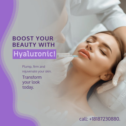 Instagram Post Maker Offering a Hyaluronic Acid Treatment