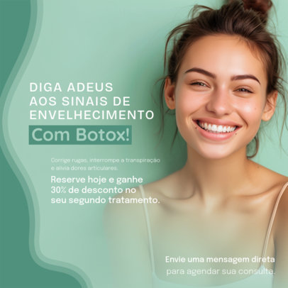 Instagram Post Generator with a Happy Woman to Promote a Botox Treatment