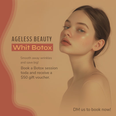 Instagram Post Maker to Promote a Special Voucher on a Botox Treatment