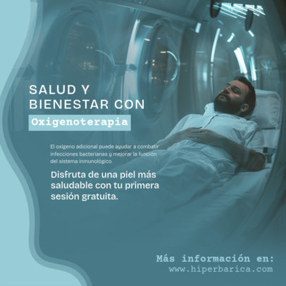Instagram Post Template Promoting a Free Oxygen Therapy 
