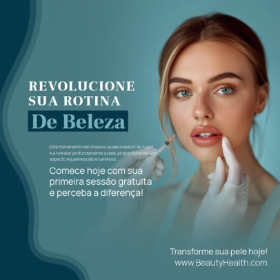 Instagram Post Creator Offering a Free Rejuvenating Skin Session