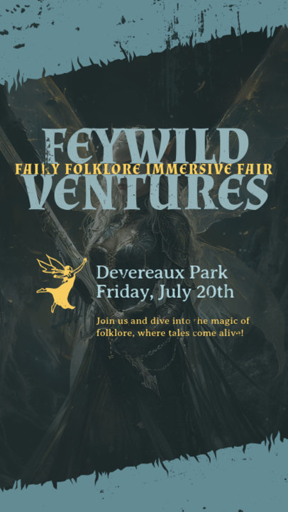 Instagram Story Template for a Fantasy Immersive Experience with a Fairy Icon