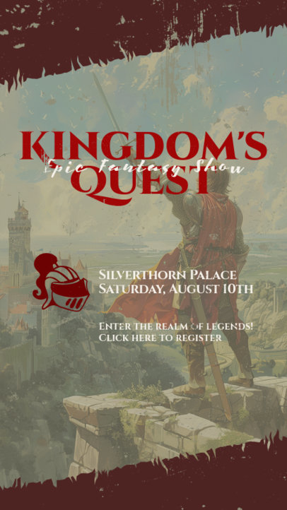 Instagram Story Creator with a Knight Helmet for a Kingdom Quest Experience