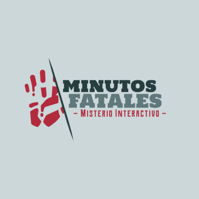 Logo Maker Featuring a Handprint for a Mystery Murder Immersive Experience