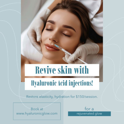 Instagram Post Generator With a Hyaluronic Acid Injection Session