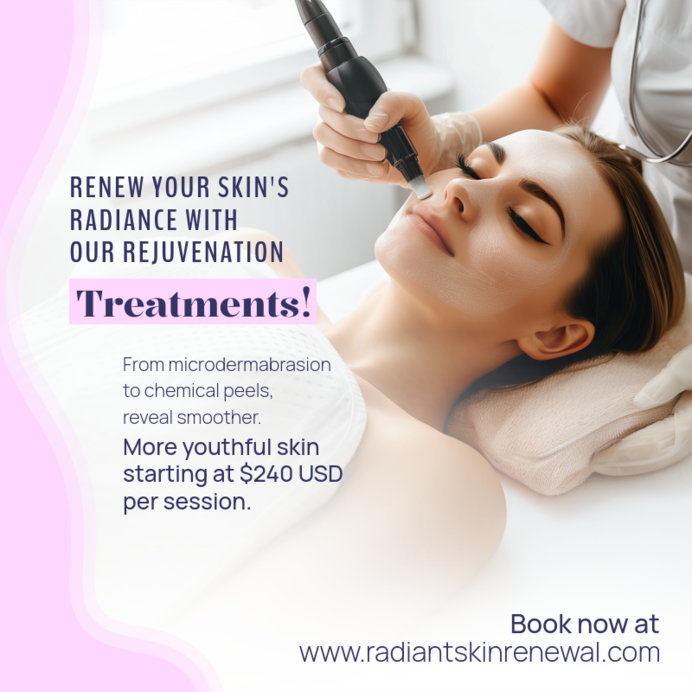 Instagram Post Maker to Promote a Skin Rejuvenation Treatment