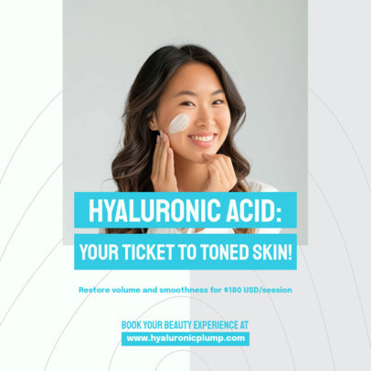 Dermatology Instagram Post Creator for a Hyaluronic Acid Treatment Ad