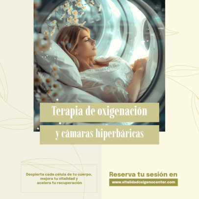 Wellness Instagram Post Maker for a Hyperbaric Oxygen Therapy Ad