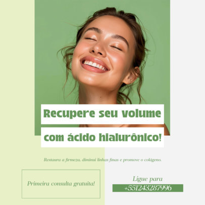 Hyaluronic Acid Instagram Post Creator for a Beauty Clinic