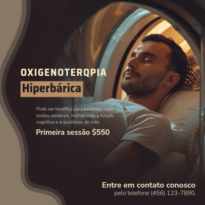 Instagram Post Template Promoting an Oxygen Therapy Session