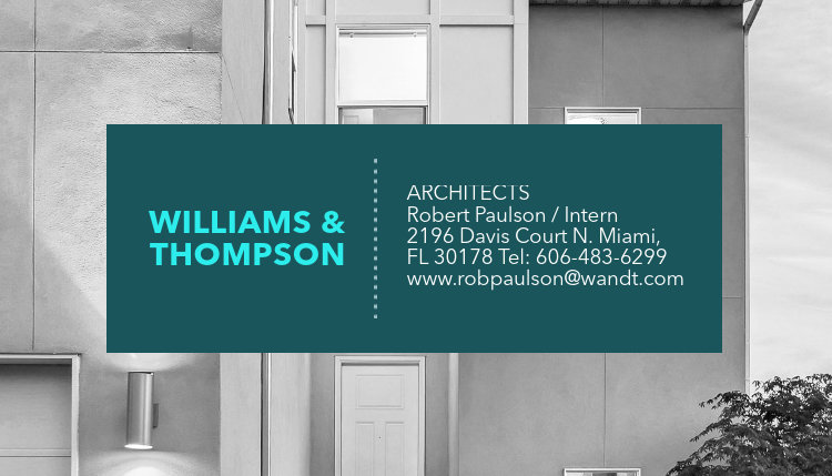 Business Card Maker for Architects with Solid Frames