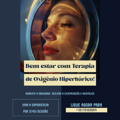 Instagram Post Maker Featuring a Hyperbaric Oxygen Therapy Theme