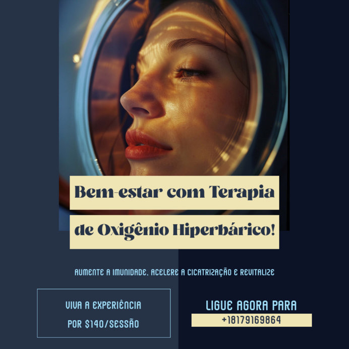 Instagram Post Maker Featuring a Hyperbaric Oxygen Therapy Theme