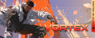 Anime Twitch Profile Banner Generator Featuring a Shooting-Themed Graphic