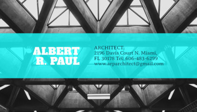 Business Card Template for Architecture Company with Images