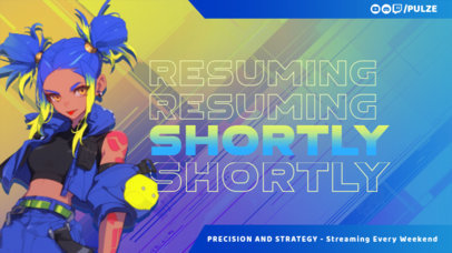 Twitch Screen Generator With Shooters-Themed Graphics Inspired by a Game ED-7071a