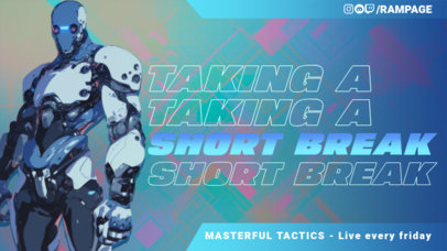 Twitch Screen Creator With a Robot Graphic Inspired by a Shooters Game ED-7071b