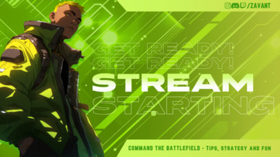 Twitch Screen Template for Shooting Game Enthusiasts ED-7071c