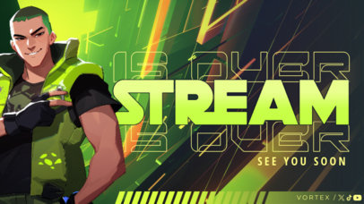 Online Twitch Screen Template for Futuristic Gaming Enthusiasts ED-7063g