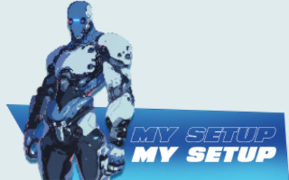 Twitch Panel Creator With a Robot Graphic Inspired by a Shooters Game