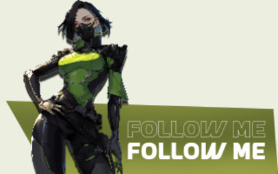 Twitch Panel Maker Featuring a Shooter Woman Illustration