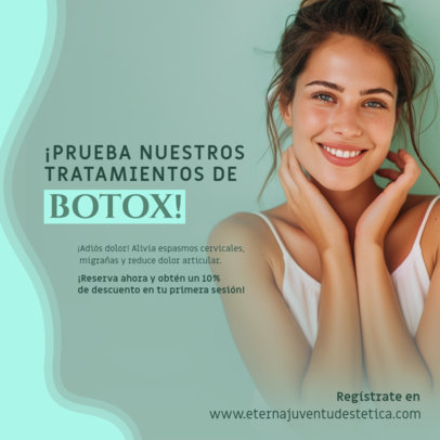 Instagram Post Template Featuring a Discount for a Botox Treatment