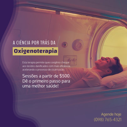 Instagram Post Creator to Promote a Hyperbaric Chamber Session 6583k