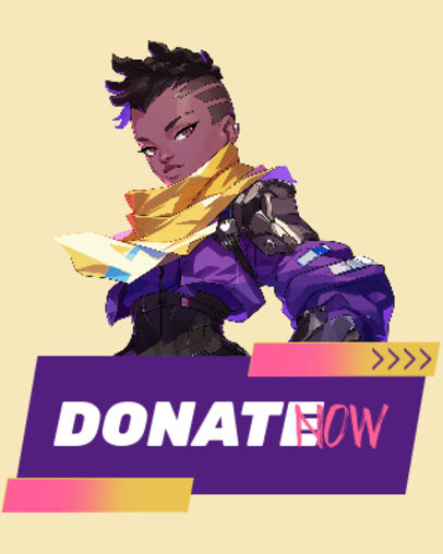 Twitch Panel Generator Featuring a Futuristic Woman Inspired by a Hero Shooter Game ed7068f