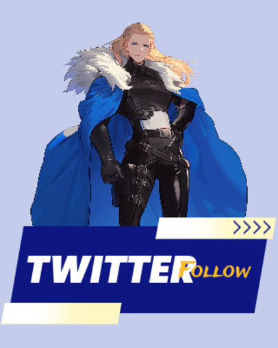 Twitch Panel Template with a Female Hero Inspired by a Tactical Shooters Game ed7068i