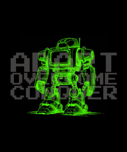 T-Shirt Design Maker Featuring a Robot Graphic and a Post-Apocalyptic Show Theme