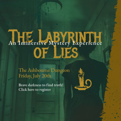 Instagram Post Template for an Immersive Mystery Experience