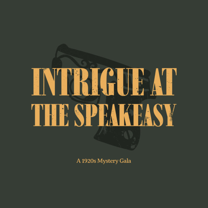 Logo Generator with a Gun Graphic for a Mystery Immersive Adventure