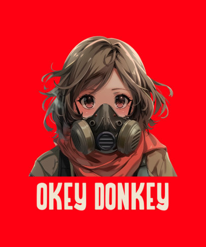 T-Shirt Design Maker Featuring a Post-Apocalyptic-Themed Character