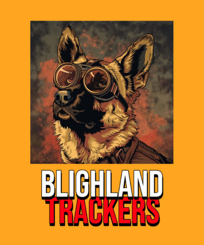 Illustrated T-Shirt Design Maker Featuring a Dog With a Post-Apocalyptic Quote 6720e