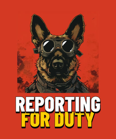 Cool T-Shirt Design Generator for Gamers Inspired by a Post-Apocalyptic Dog Character 6720f