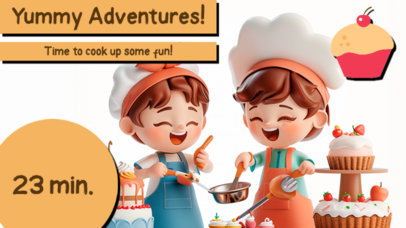 YouTube Thumbnail Maker for a Children's Baking Channel