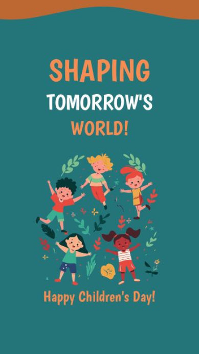 Instagram Story Video Generator With a Children's Day-Themed Quote