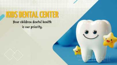 Slideshow Video Template with a Smiling Tooth for a Kids Dental Center 781d 8709