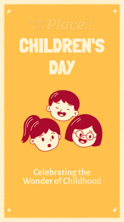 Children's Day Instagram Story Video Creator With a Celebratory Message 8578