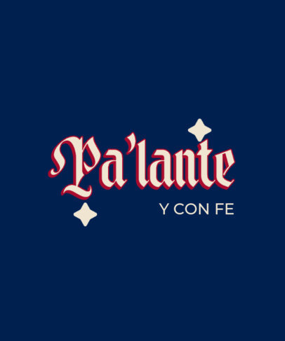 T-Shirt Design Template Featuring a Positive Quote with a Gothic-Type Font ed7085g