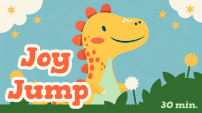 YouTube Thumbnail Generator Featuring a Cute Dinosaur for a Kids' Channel 6586c