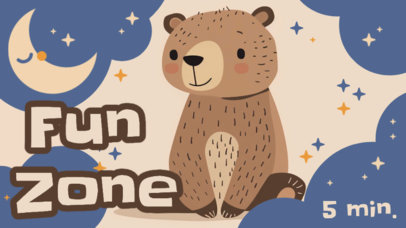 YouTube Thumbnail Maker Featuring a Cartoonish Bear for a Children's Channel 6586d