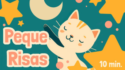 YouTube Thumbnail Creator for a Children's Channel with a Cute Kitten 6586f