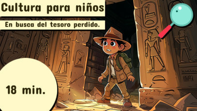 Illustrated YouTube Thumbnail Maker for a Children's Culture Channel