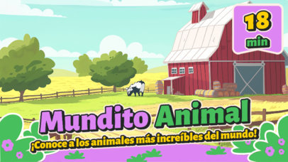 YouTube Thumbnail Creator with an Illustrated Farm for a Children's Channel 6585a