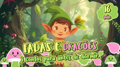 YouTube Thumbnail Creator with a Cute Elf for a Children's Channel 6585e