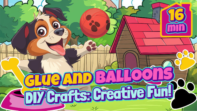 Placeit - YouTube Thumbnail Template for a Kids' Channel with a Happy Puppy