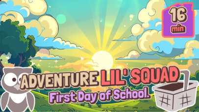 YouTube Thumbnail Generator for a Children's Channel with an Illustrated Background 6585k