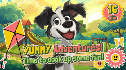 YouTube Thumbnail Maker Featuring a Smiling Puppy for a Kids' Channel 6585l